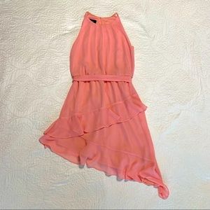 Girls asymmetric flutter hem dress size 14